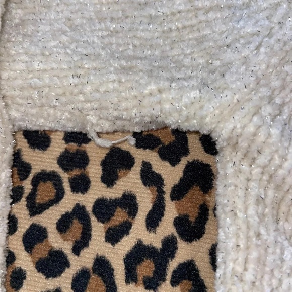 Vintage Chenille Sweater Large Stretchy Mock Neck Shiny Sweater Long Sleeved Top - Picture 5 of 7